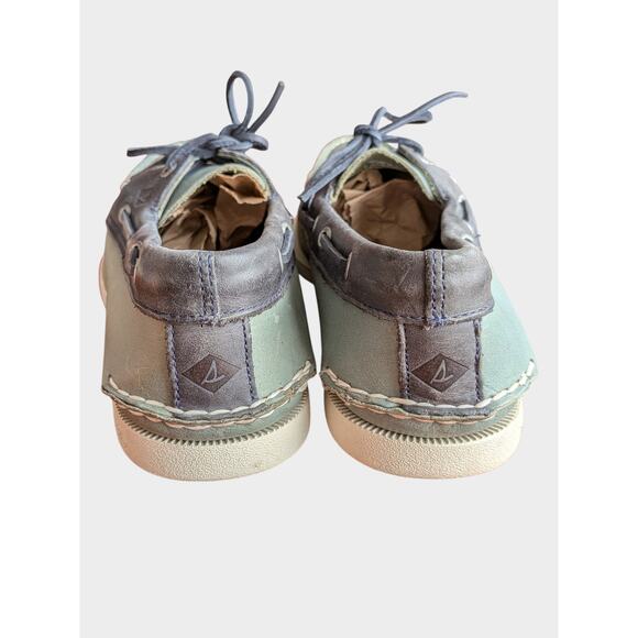Sperry‎ Top-Sider Men’s Boat Shoes Size 10 Two-Tone Leather Blue Gray
